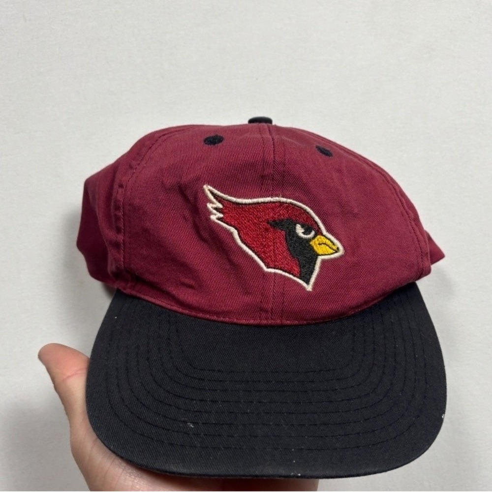 Vintage Arizona Cardinals Maroon Black Embroidered Adjustable Baseball Cap